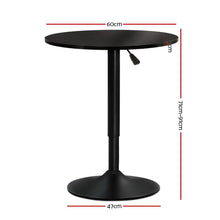 Load image into Gallery viewer, Artiss Bar Table Gas Lift Round Black
