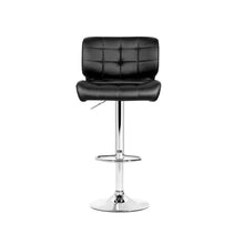 Load image into Gallery viewer, Set of 4 PU Leather Gas Lift Bar Stools - Black and Chrome
