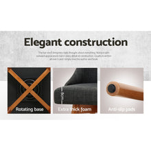 Load image into Gallery viewer, Set of 4 Wooden Fabric Bar Stools With Square Footrest - Charcoal
