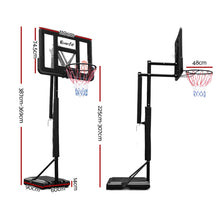 Load image into Gallery viewer, 90cm Base Portable Height Adjustable Basketball Hoop
