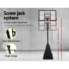 Load image into Gallery viewer, 112cm Base Portable Height Adjustable Basketball Hoop
