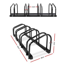 Load image into Gallery viewer, Weisshorn 4 Bike Stand Floor Bicycle Storage Black
