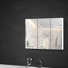 Load image into Gallery viewer, Bathroom Vanity Mirror with Storage Cabinet - White
