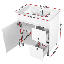 Load image into Gallery viewer, 750mm Bathroom Vanity Unit With Storage - White
