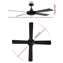 Load image into Gallery viewer, 52&#39;&#39; Ceiling Fan w/Remote - Black
