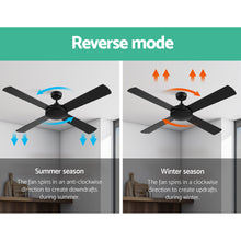 Load image into Gallery viewer, 52&#39;&#39; Ceiling Fan w/Remote - Black
