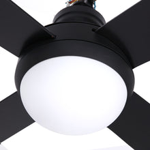 Load image into Gallery viewer, 52&#39;&#39; Ceiling Fan w/Light w/Remote Timer - Black
