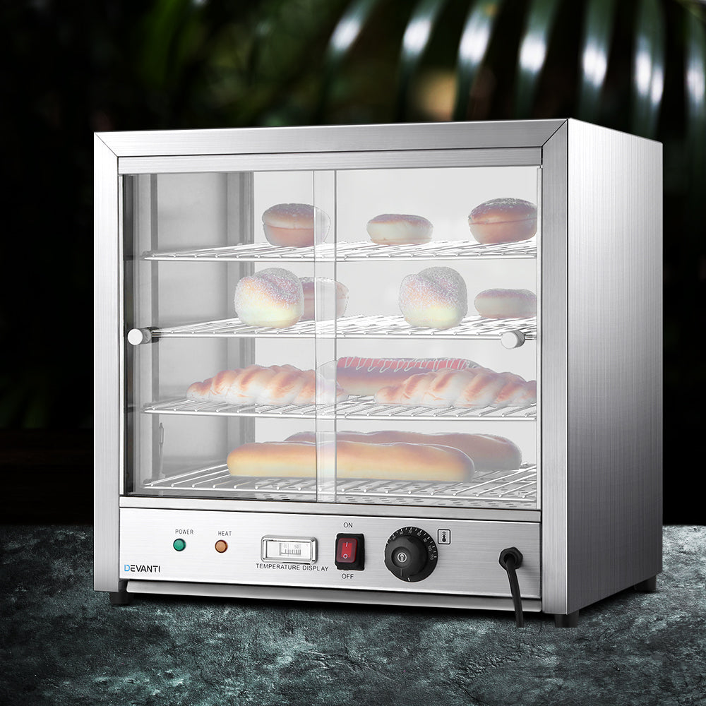 Commercial Stainless Steel Pie Hot Display Showcase Cabinet Food Warmer