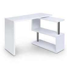 Load image into Gallery viewer, Rotary Corner Desk with Bookshelf - White
