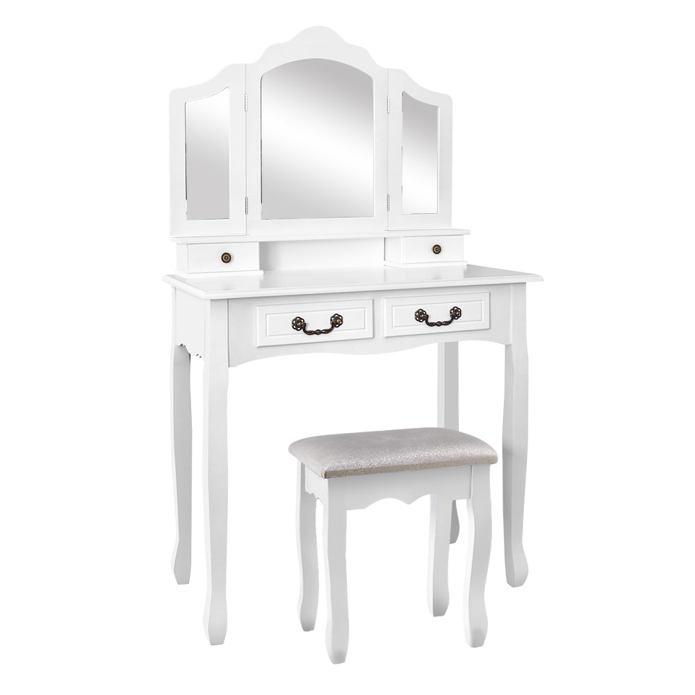 Provincial Dressing Table with Stool and Mirror