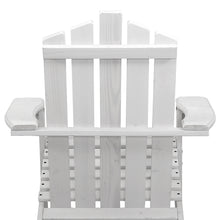 Load image into Gallery viewer, 2PC Outdoor Wooden Adirondack Lounge Chairs Table Set - White
