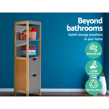 Load image into Gallery viewer, 115cm Bamboo and MDF Bathroom Cabinet
