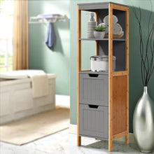 Load image into Gallery viewer, 115cm Bamboo and MDF Bathroom Cabinet
