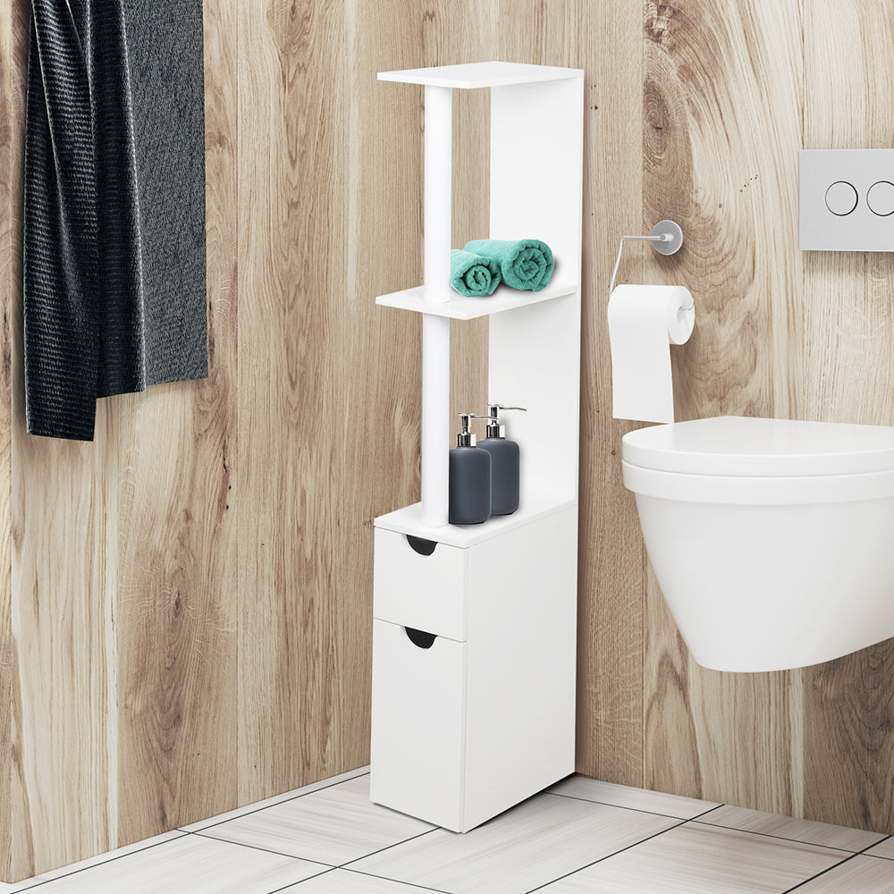 Contemporary and stylish Bathroom Storage Cabinet - White