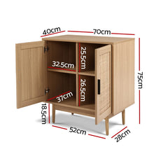 Load image into Gallery viewer, Rattan Buffet Sideboard Cabinet Storage Hallway Table
