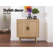 Load image into Gallery viewer, Rattan Buffet Sideboard Cabinet Storage Hallway Table
