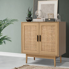 Load image into Gallery viewer, Rattan Buffet Sideboard Cabinet Storage Hallway Table
