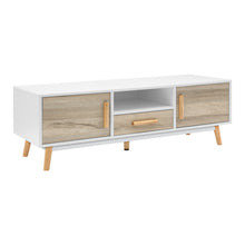 Load image into Gallery viewer, 120cm White Wooden Entertainment Unit
