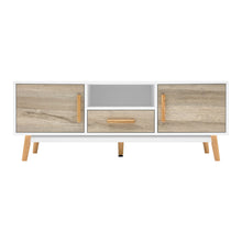 Load image into Gallery viewer, 120cm White Wooden Entertainment Unit
