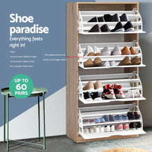 Load image into Gallery viewer, 48 Pairs Shoe Cabinet - Wooden
