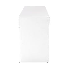 Load image into Gallery viewer, 130cm High Gloss Tempered Glass Shelf White TV Stand Entertainment Unit
