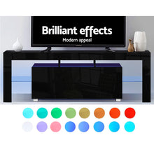 Load image into Gallery viewer, 160cm RGB LED Gloss Stylish TV Cabinet Entertainment Unit - Black
