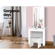 Load image into Gallery viewer, Jewellery Cabinet Vanity Dressing Table With Mirror Stool Mirror
