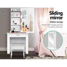 Load image into Gallery viewer, Jewellery Cabinet Vanity Dressing Table With Mirror Stool Mirror
