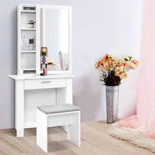 Load image into Gallery viewer, Jewellery Cabinet Vanity Dressing Table With Mirror Stool Mirror
