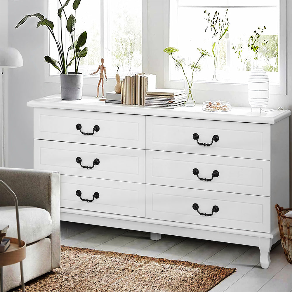 Elegant Provençal style white Chest of Drawers Lowboy