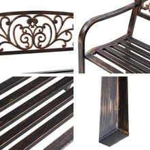 Load image into Gallery viewer, Weatherproof  Cast Iron Garden Bench - Bronze
