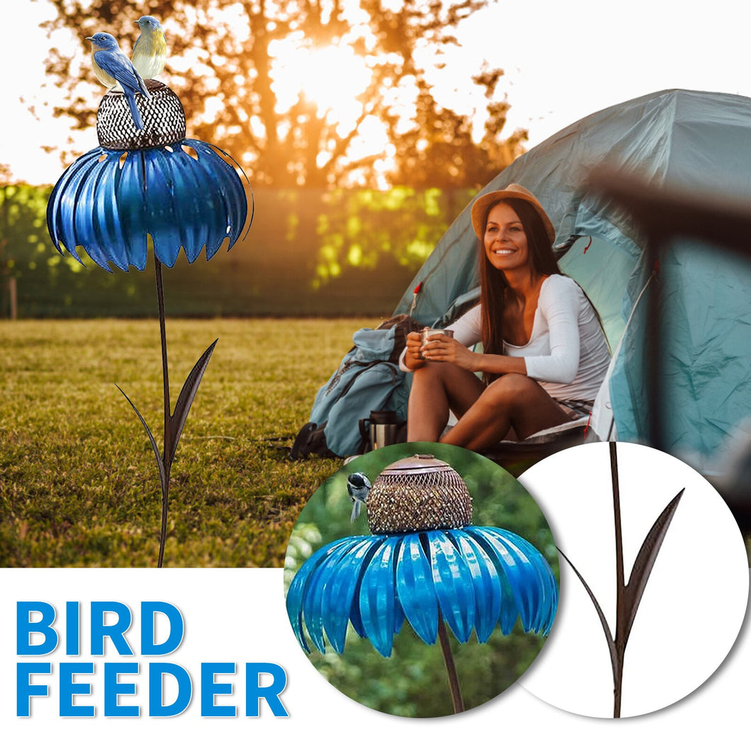 Petals Shape Sensation Blue Coneflower Bird Feeder