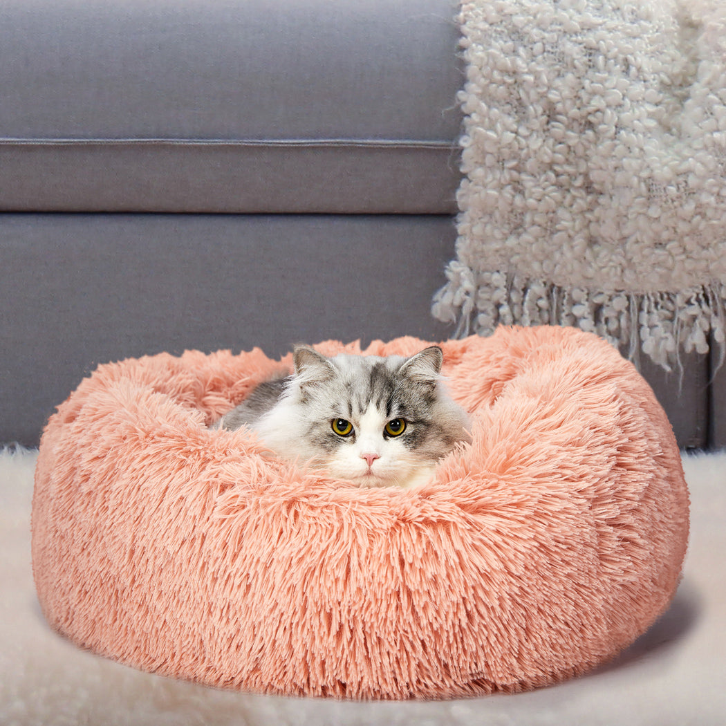 Nest Calming Donut Pet Kennel - Pink S