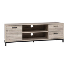 Load image into Gallery viewer, 132cm Oak Industrial Wooden Metal Frame TV Cabinet Entertainment Unit
