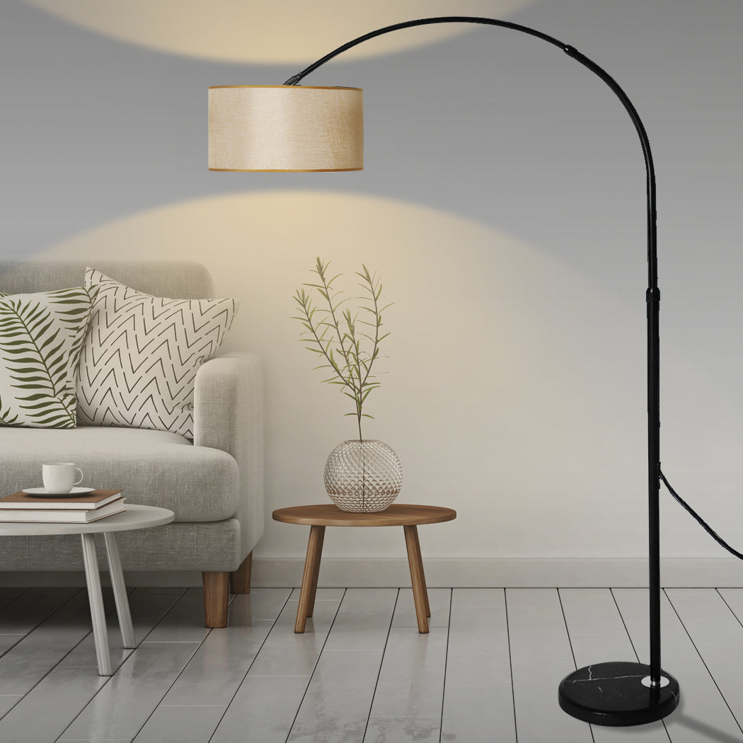 Modern Free Standing Height Adjustable Marble Base LED Floor Lamp