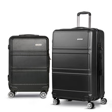 Load image into Gallery viewer, Wanderlite Luggage Set 2 Pieces Hardshell Spinner Suitcase TSA Lock Trolley Lightweight Suitcase Organizer Sets Black
