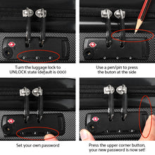 Load image into Gallery viewer, Wanderlite Luggage Set 2 Pieces Hardshell Spinner Suitcase TSA Lock Trolley Lightweight Suitcase Organizer Sets Black
