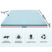 Load image into Gallery viewer, Cool Gel Memory Foam Mattress Topper w/Bamboo Cover 5cm - King
