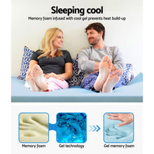 Load image into Gallery viewer, Cool Gel Memory Foam Mattress Topper w/Bamboo Cover 5cm - King
