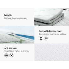 Load image into Gallery viewer, Cool Gel Memory Foam Mattress Topper w/Bamboo Cover 5cm - King
