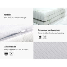 Load image into Gallery viewer, Cool Gel Memory Foam Mattress Topper w/Bamboo Cover 8cm - King
