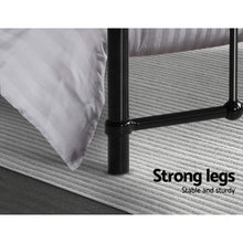 Load image into Gallery viewer, Artiss LEO Metal Bed Frame - Queen (Black)
