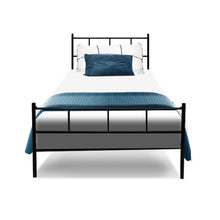 Load image into Gallery viewer, Metal Bed Frame Single Size Platform Foundation Mattress Base SOL Black
