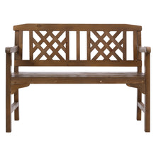 Load image into Gallery viewer, Sturdy Wooden 2 Seater Garden Bench - Natural
