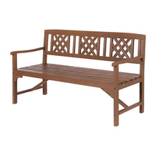 Load image into Gallery viewer, Sturdy and durable Wooden 3 Seater Garden Bench - Natural
