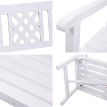 Load image into Gallery viewer, Sturdy and durable Wooden 3 Seater Garden Bench - White
