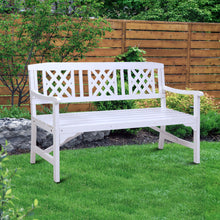 Load image into Gallery viewer, Sturdy and durable Wooden 3 Seater Garden Bench - White
