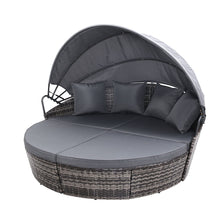 Load image into Gallery viewer, Large Outdoor Wicker Rattan Set Day Bed - Grey
