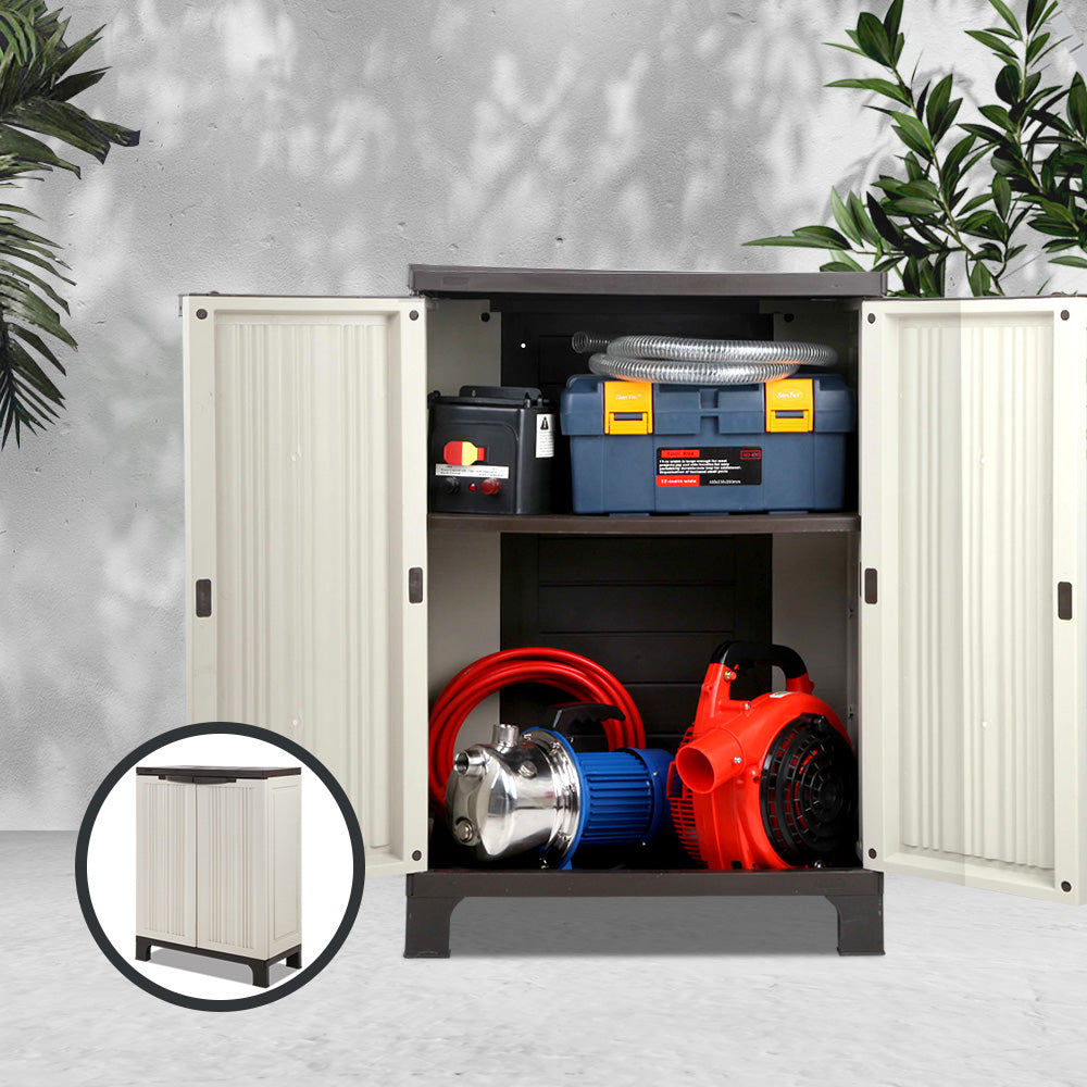 Outdoor Storage Cabinet Lockable Cupboard Garage 92cm