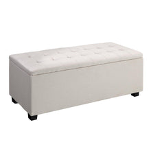 Load image into Gallery viewer, Storage Ottoman - Beige Large Fabric
